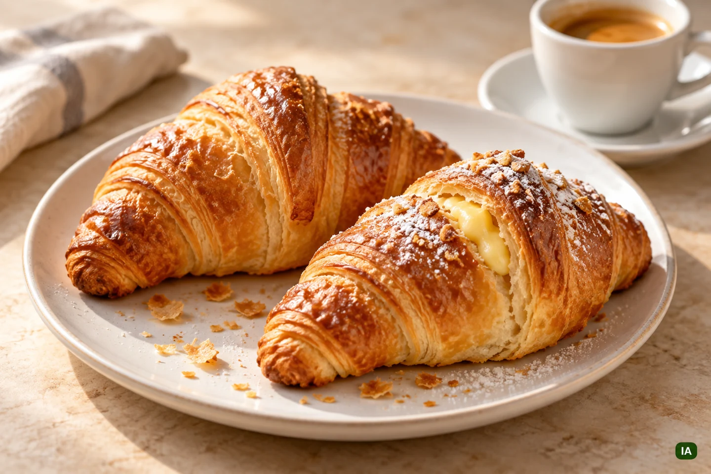 Immagine illustrativa generata con IA di cornetti per la colazione